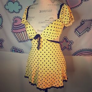 *Vintage* Yellow Polka Dot Retro Lingerie